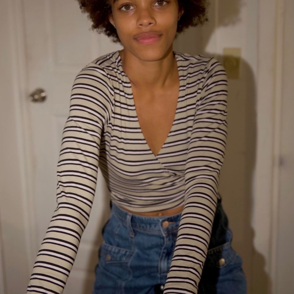 UO Thursday Cropped Wrap Top